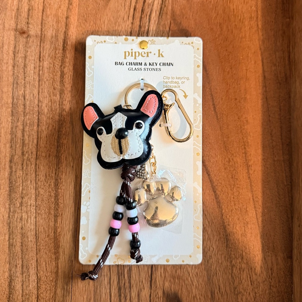 Piper K‎ French Bulldog Charm & Keychain | NWT